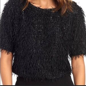 Gracia Black Textured Top